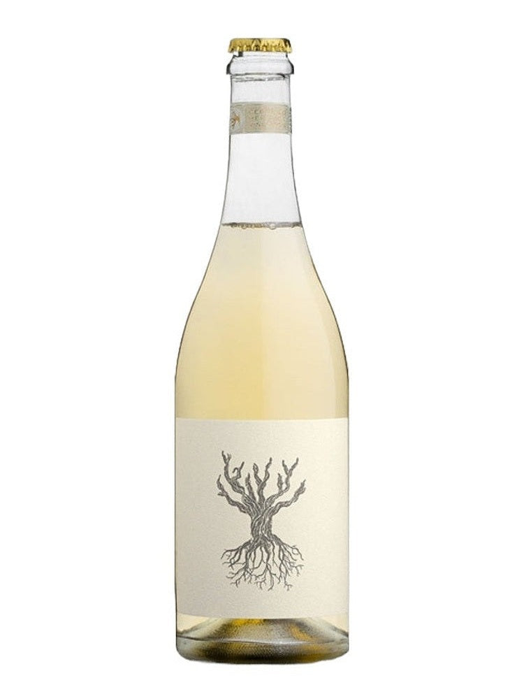 Metzer Pet Nat sparkling wine bottle with leaf illustration label