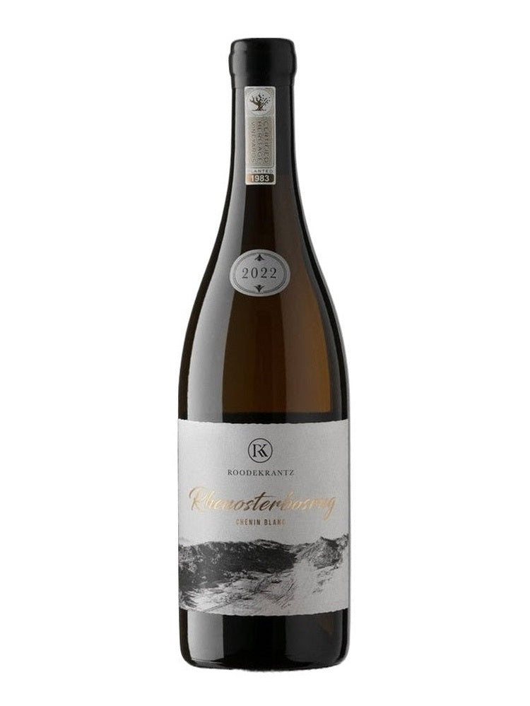 Roodekrantz Rhenosterbosrug Chenin Blanc white wine bottle with heritage vineyard label