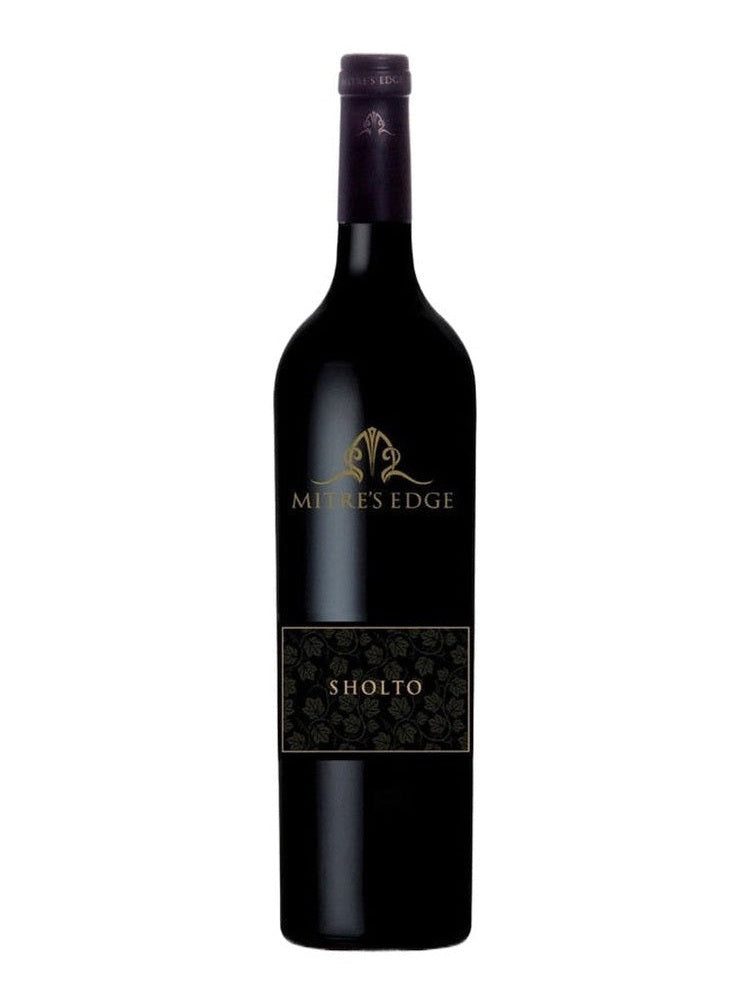 Mitre's Edge Sholto Cabernet Sauvignon Bordeaux blend red wine bottle with gold label