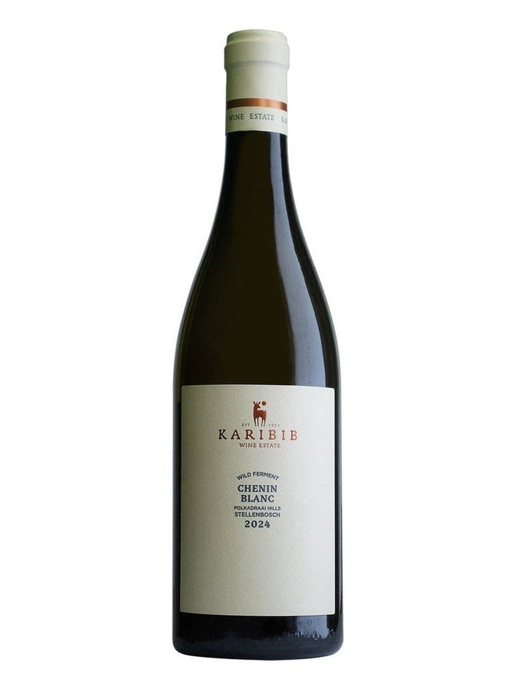 Karibib Chenin Blanc white wine bottle with antelope logo label