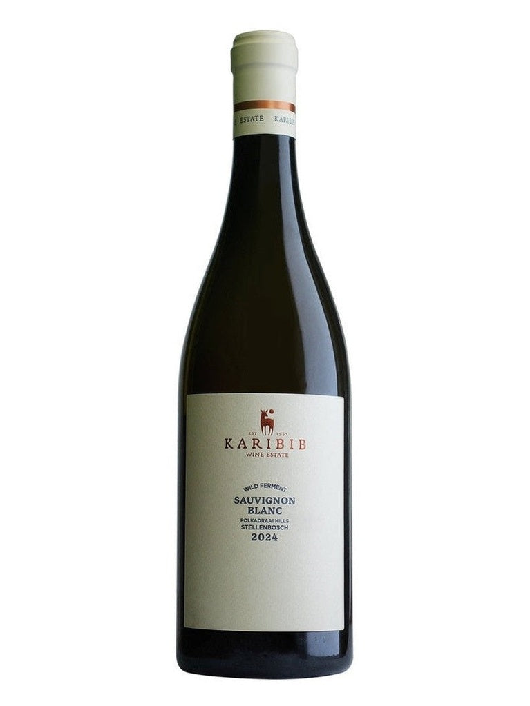 Karibib Sauvignon Blanc white wine bottle with antelope logo label