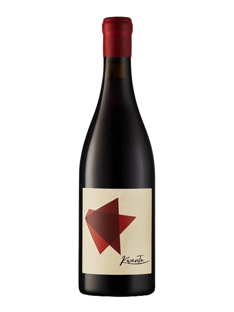 Three Quarters Kwanta red wine bottle with geometric star label
